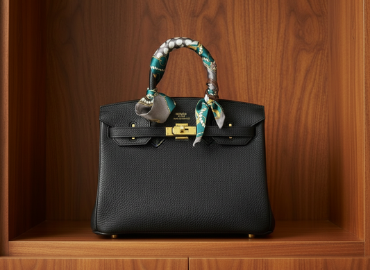 Sac Hermès noir sans cadenas ni cheval