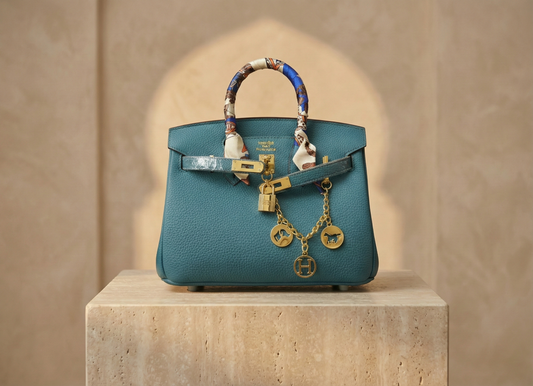 Style Hermes Birkin bleu céleste